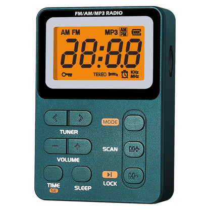 FM/AM Portable Mini Radio with MP3 and 3.5mm headphone jack