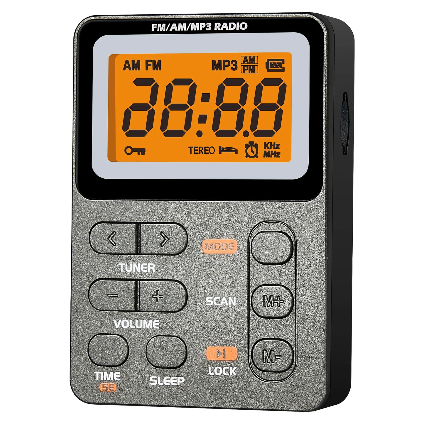 FM/AM Portable Mini Radio with MP3 and 3.5mm headphone jack