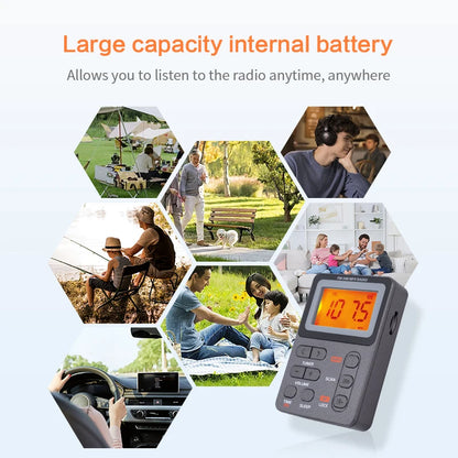 FM/AM Portable Mini Radio with MP3 and 3.5mm headphone jack